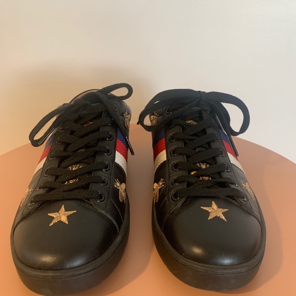 Gucci Black Star/Bee Red/White/Blue Sneaker - Picture 2 of 8